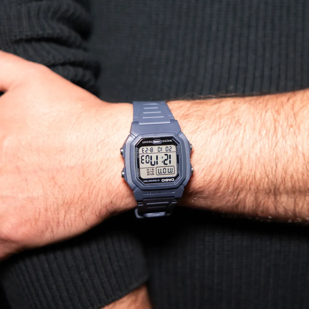 Casio Mens Watches Casio W800H-2A Utility Blue Digital Watch