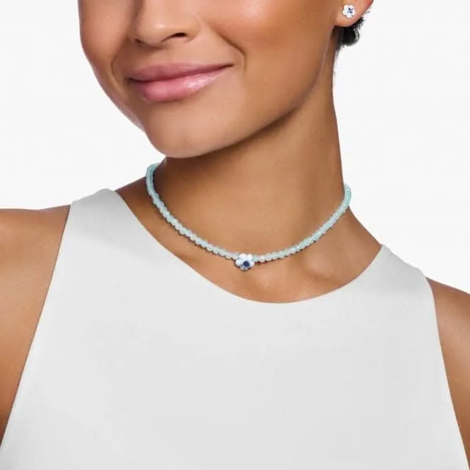 Charming Choker With Flower And Blue Pearls KE2182-496-1 Thomas Sabo Necklaces
