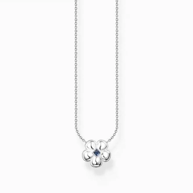 Charming Flower With Blue Stone Necklace KE2185-496-1 Thomas Sabo Necklaces