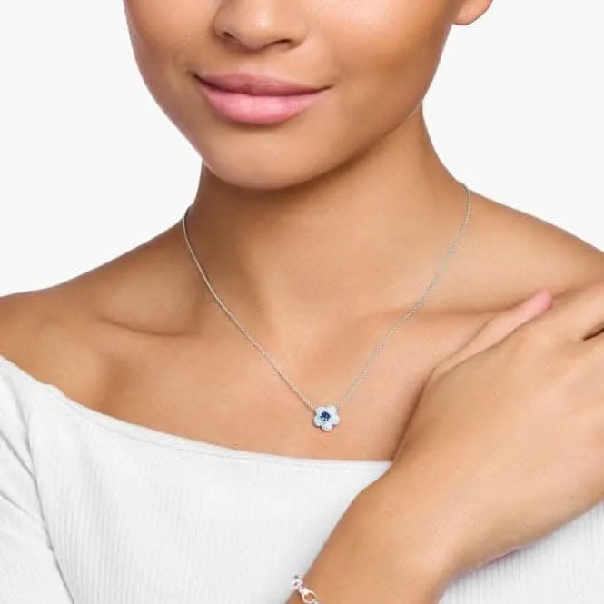 Charming Flower With Blue Stone Necklace KE2185-496-1 Thomas Sabo Necklaces