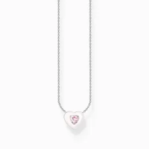 Charming Heart With Pink Stone Necklace KE2184-041-9 Thomas Sabo Necklaces