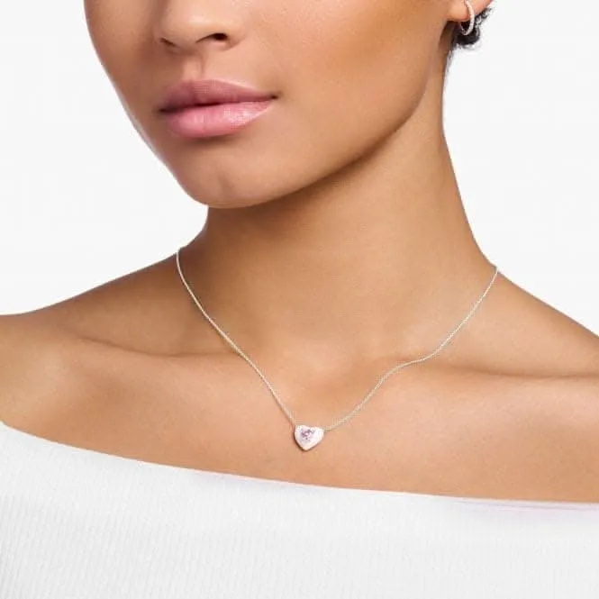 Charming Heart With Pink Stone Necklace KE2184-041-9 Thomas Sabo Necklaces