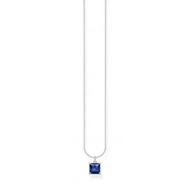 Charming Sterling Silver Blue Stone Necklace KE2156-699-32-L45V Thomas Sabo Necklaces