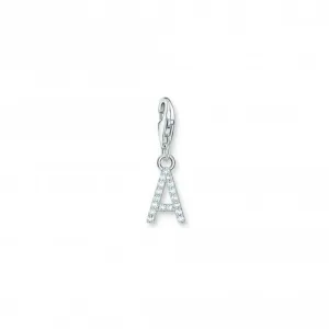 Charmista White Zirconia Letter A Charm Pendant 1938-051-14 Thomas Sabo Collectable Charms