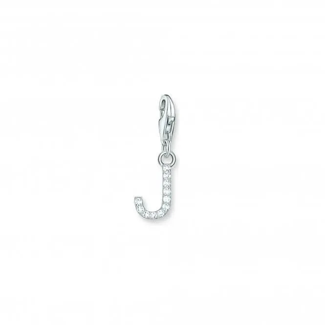 Charmista White Zirconia Letter J Charm Pendant 1949-051-14 Thomas Sabo Collectable Charms