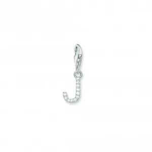 Charmista White Zirconia Letter J Charm Pendant 1949-051-14 Thomas Sabo Collectable Charms