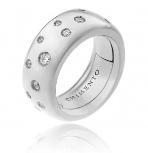 Chimento Jewellery Chimento Forever 18ct White Gold Diamond Adjustable Size-Fit Extra Wide Ring