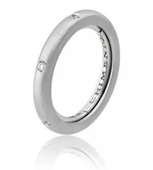 Chimento Jewellery Chimento Forever Stack Me Matte 18ct White Gold Diamond Adjustable Size-Fit Ring