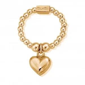 Chlobo Jewellery ChloBo Mini Puffed Heart Ring