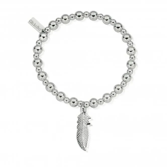 Chlobo Jewellery ChloBo Mini Small Ball Feather Bracelet SBMSB706