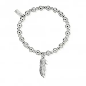 Chlobo Jewellery ChloBo Mini Small Ball Feather Bracelet SBMSB706