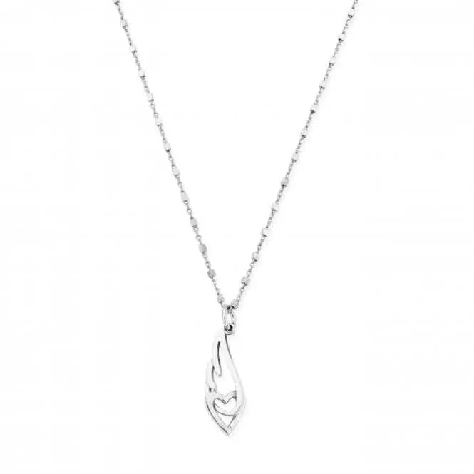 Chlobo Jewellery Delicate Cube Interlocking Heart Angel Wing Necklace SNDC3238