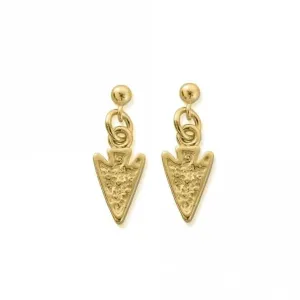 Chlobo Jewellery Gold Arrow Head Drop Earrings GEST4008