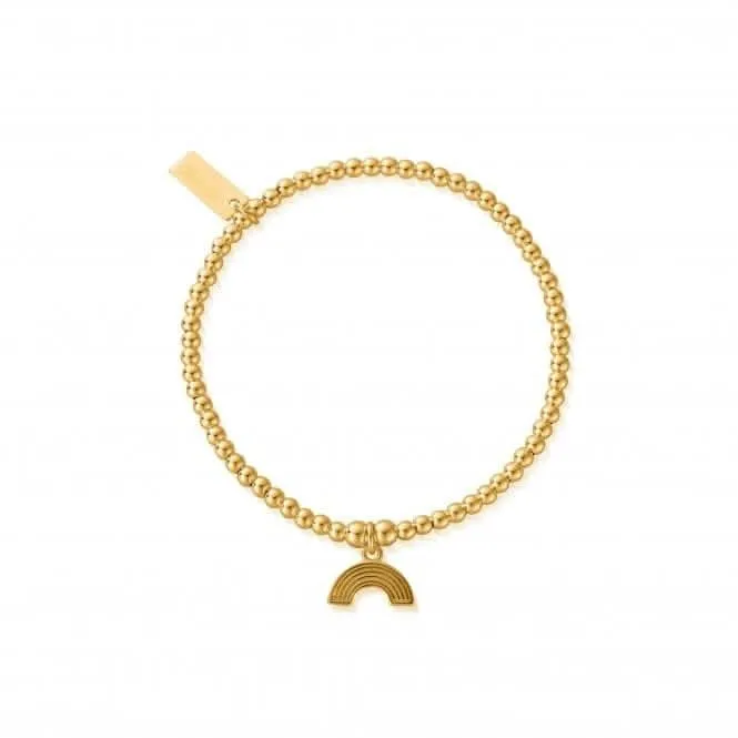 Chlobo Jewellery Gold Cute Charm Rainbow Bracelet GBCC3070