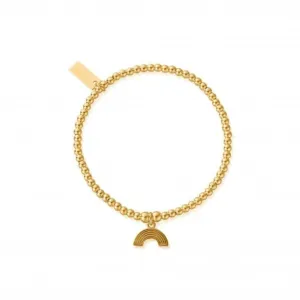 Chlobo Jewellery Gold Cute Charm Rainbow Bracelet GBCC3070