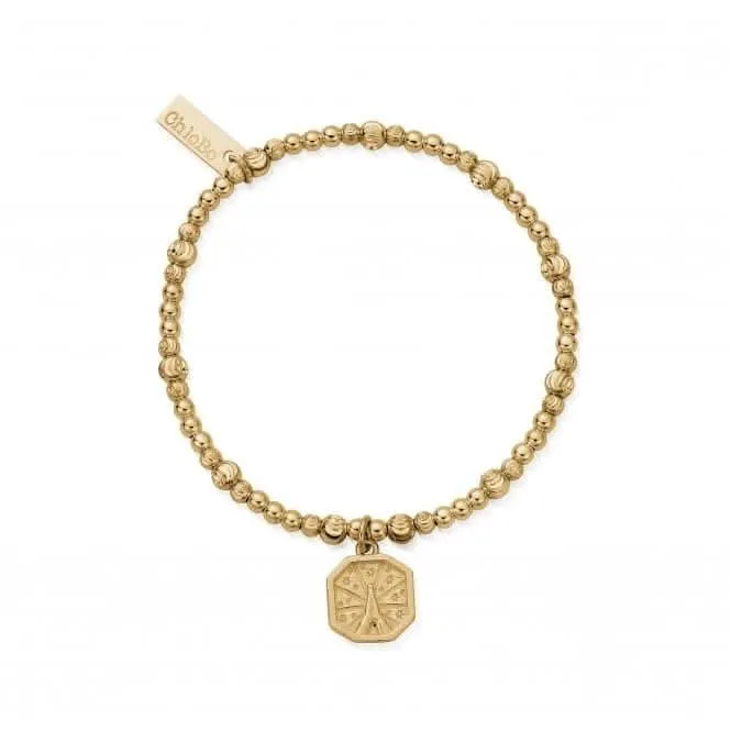 Chlobo Jewellery Gold Cute Sparkle Divine Connection Bracelet GBCS3283