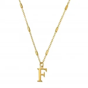 Chlobo Jewellery Gold Iconic Initial F Necklace GNCC4041F