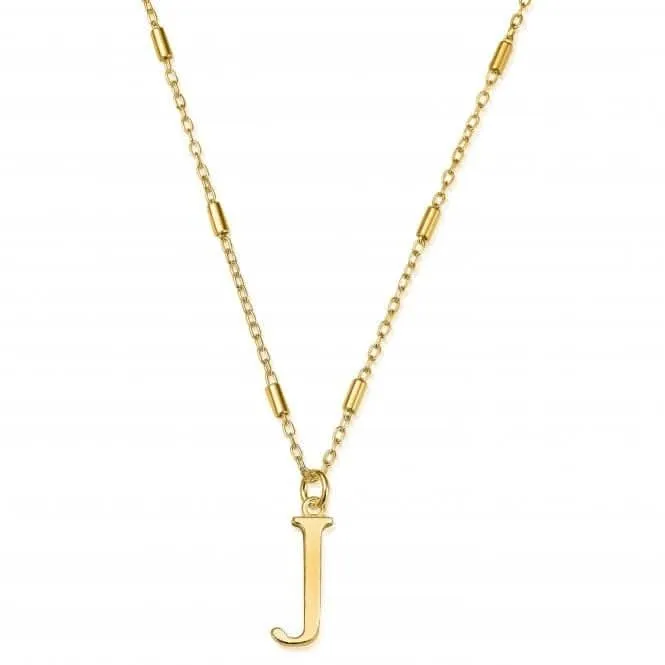 Chlobo Jewellery Gold Iconic Initial J Necklace GNCC4041J