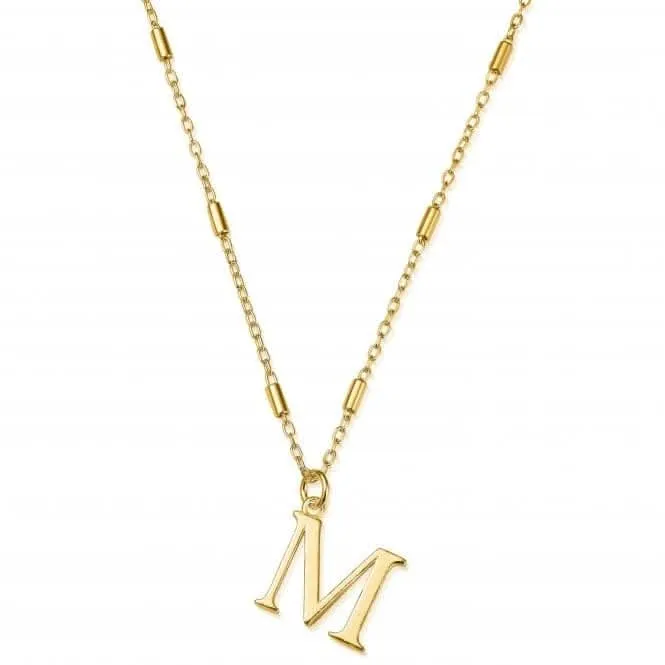 Chlobo Jewellery Gold Iconic Initial M Necklace GNCC4041M