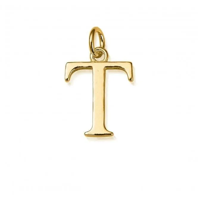 Chlobo Jewellery Gold Iconic Initial T Necklace GNCC4041T