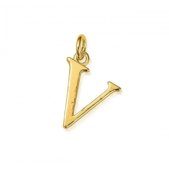 Chlobo Jewellery Gold Iconic Initial V Necklace GNCC4041V