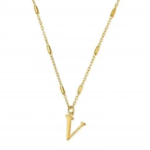 Chlobo Jewellery Gold Iconic Initial V Necklace GNCC4041V