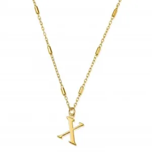 Chlobo Jewellery Gold Iconic Initial X Necklace GNCC4041X