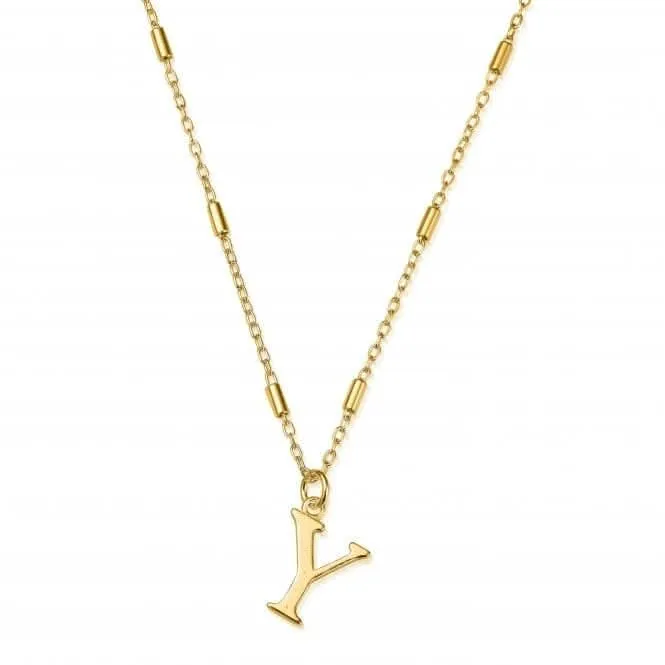 Chlobo Jewellery Gold Iconic Initial Y Necklace GNCC4041Y