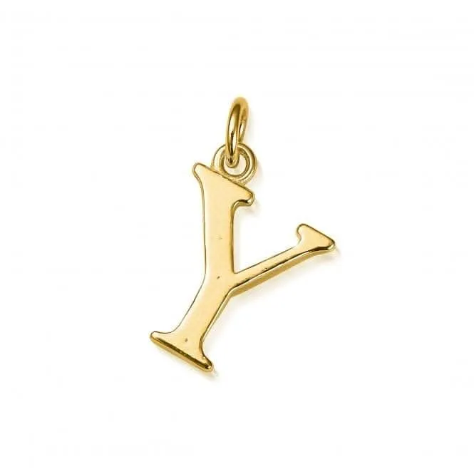 Chlobo Jewellery Gold Iconic Initial Y Necklace GNCC4041Y