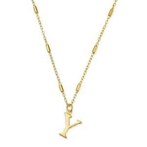 Chlobo Jewellery Gold Iconic Initial Y Necklace GNCC4041Y