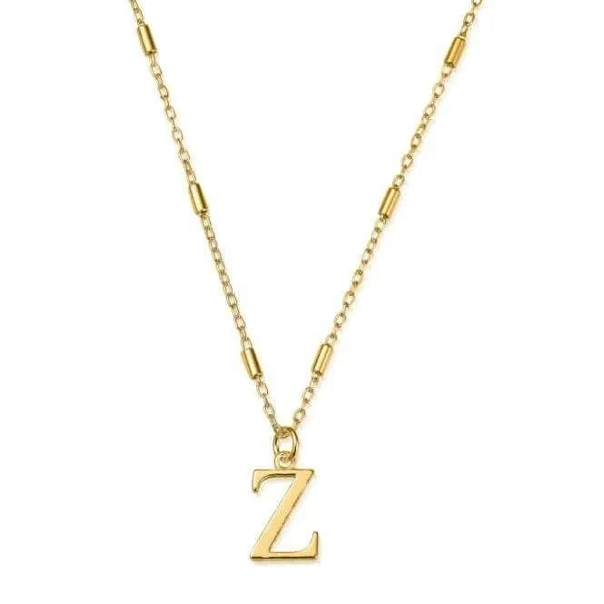 Chlobo Jewellery Gold Iconic Initial Z Necklace GNCC4041Z