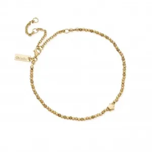 Chlobo Jewellery Gold Inset Star Anklet GANSTAR