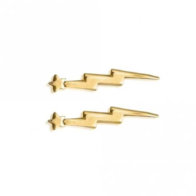 Chlobo Jewellery Gold Lightening Bolt Cuff Earring GEST4000