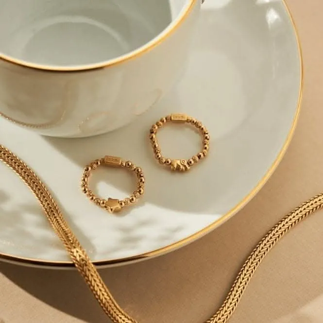 Chlobo Jewellery Gold Mini Lucky Elephant Ring