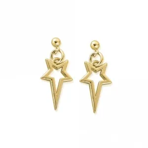 Chlobo Jewellery Gold North Star Drop Earrings GEST4004