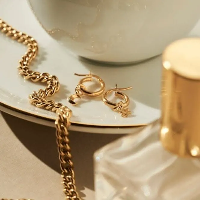 Chlobo Jewellery Gold Wisdom & Guidance Small Hoop Earrings GEH31814037