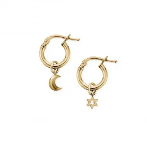 Chlobo Jewellery Gold Wisdom & Guidance Small Hoop Earrings GEH31814037