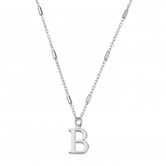 Chlobo Jewellery Iconic Initial B Silver Necklace SNCC4040B