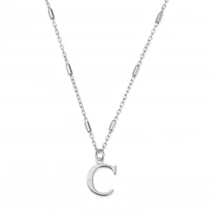 Chlobo Jewellery Iconic Initial C Silver Necklace SNCC4040C