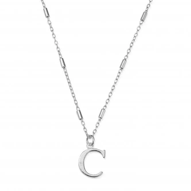 Chlobo Jewellery Iconic Initial C Silver Necklace SNCC4040C