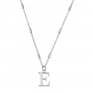 Chlobo Jewellery Iconic Initial E Silver Necklace SNCC4040E