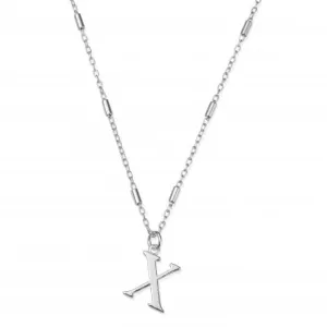 Chlobo Jewellery Iconic Initial X Silver Necklace SNCC4040X
