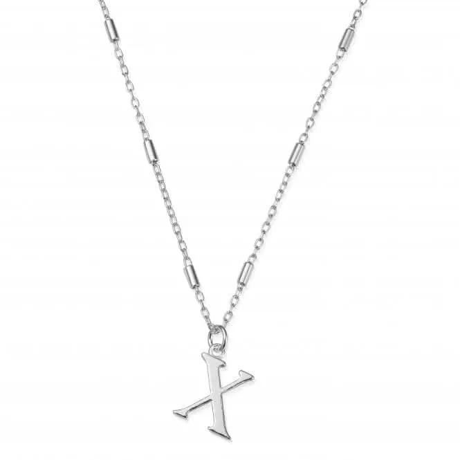 Chlobo Jewellery Iconic Initial X Silver Necklace SNCC4040X