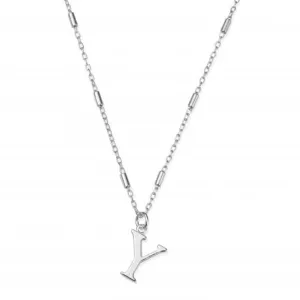 Chlobo Jewellery Iconic Initial Y Silver Necklace SNCC4040Y