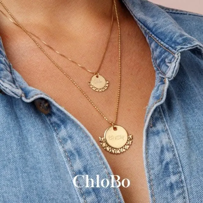Chlobo Jewellery Personalised Delicate Box Chain Star Necklace PSNDB3052