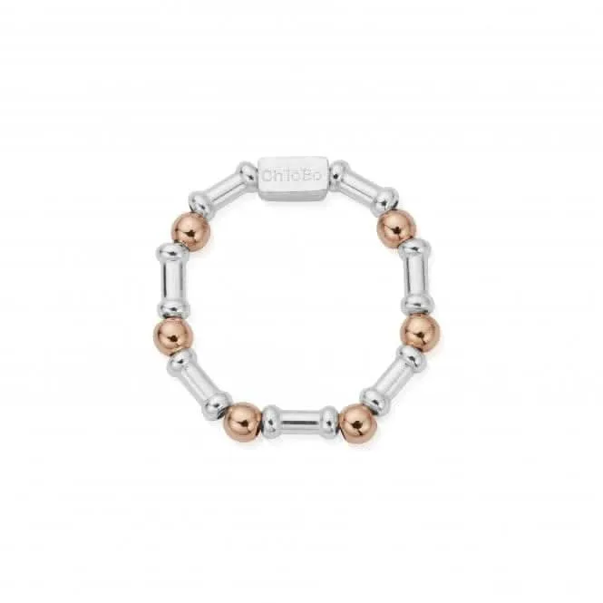 Chlobo Jewellery Rose Gold And Silver Rhythm Of Water Ring