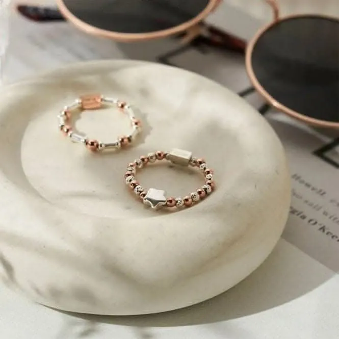 Chlobo Jewellery Rose Gold And Silver Rhythm Of Water Ring