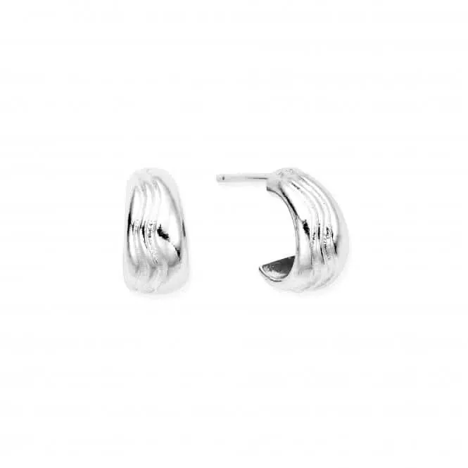 Chlobo Jewellery Waves Huggie Hoop Earrings SEH3324