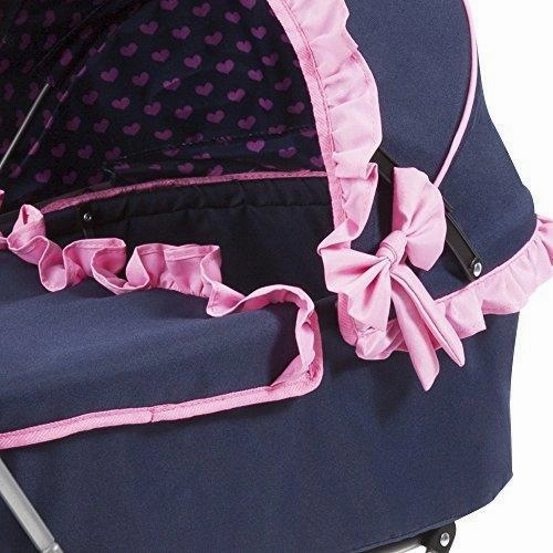 Classic Vintage Doll Stroller - Blue/Pink