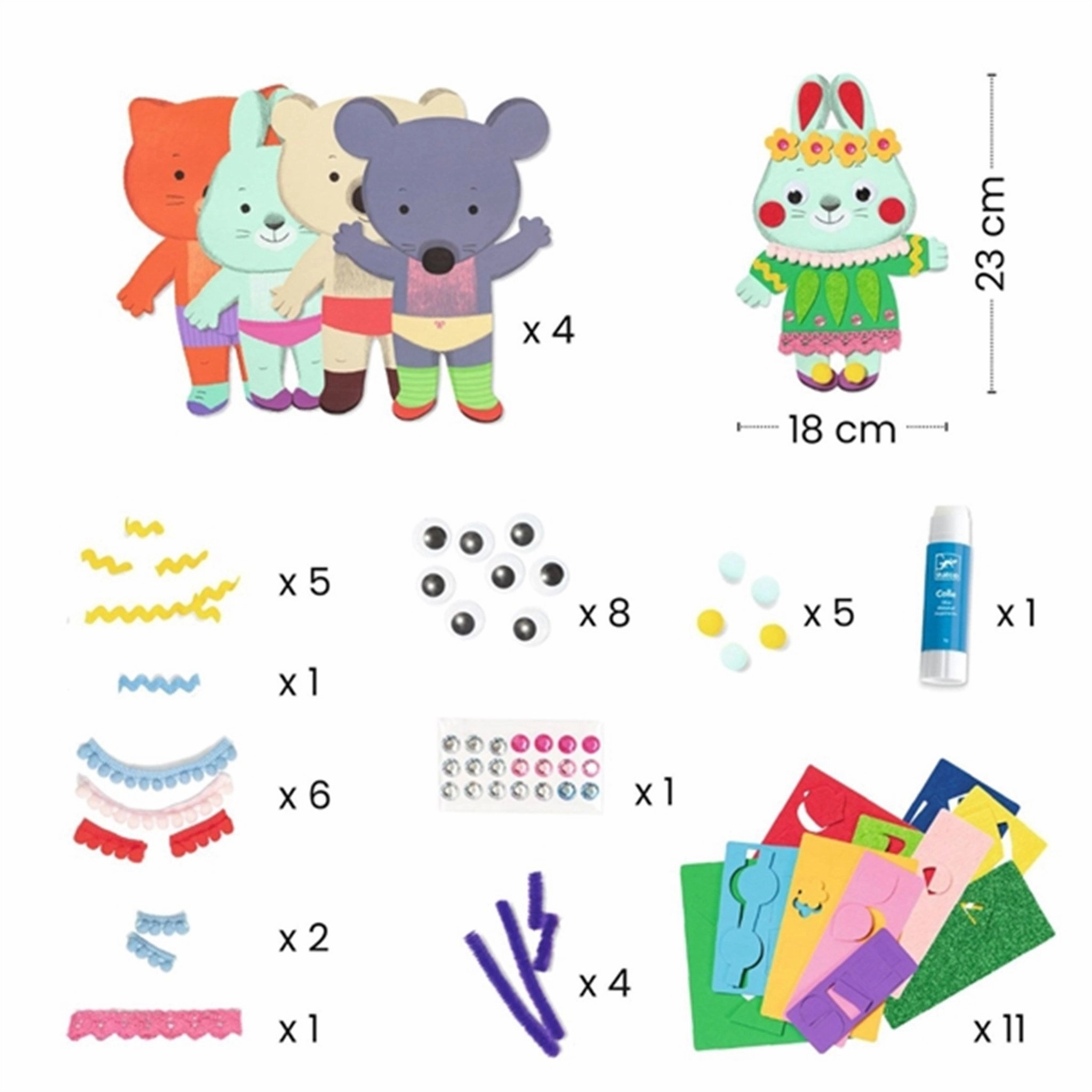 Djeco Collage Cute Animals